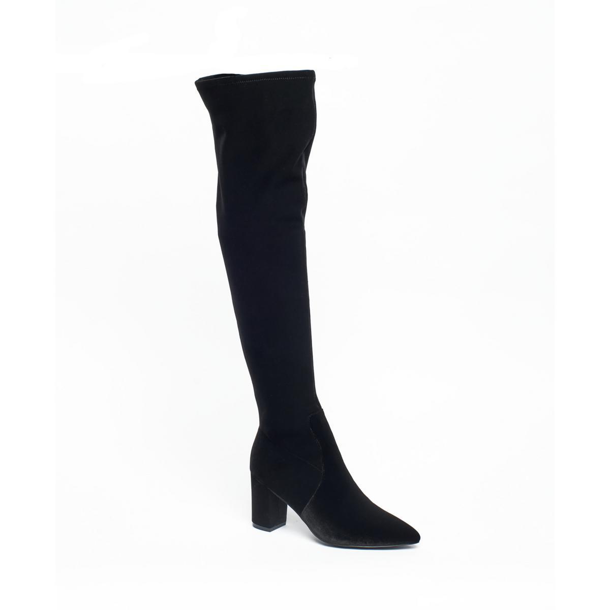 Модные женские сапоги выше колена Malia черного цвета шириной 13 см C D W BHFO 9308 8490₽