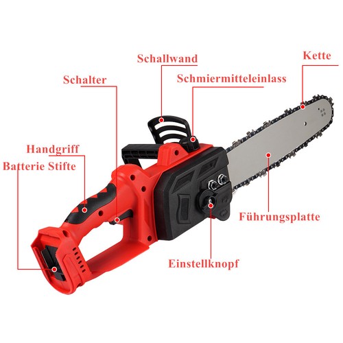 Für 18V Makita Akku Kettensäge 12 Zoll Mini Elektro Handkettensäge mit Ölsystem - Bild 4 von 14