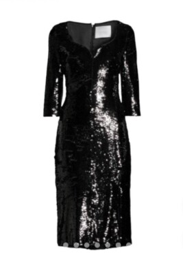 boss sequin dress BOSS Epalleta Sequined Dress