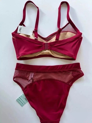 POUR MOI SEXY HIGH WAISTED MESH BIKINI UK 8/30D, 8/30DD, 8/32G BNWT - Picture 4 of 4