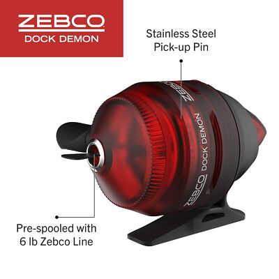 Zebco Dock Demon Spincast Combo - Red | eBay