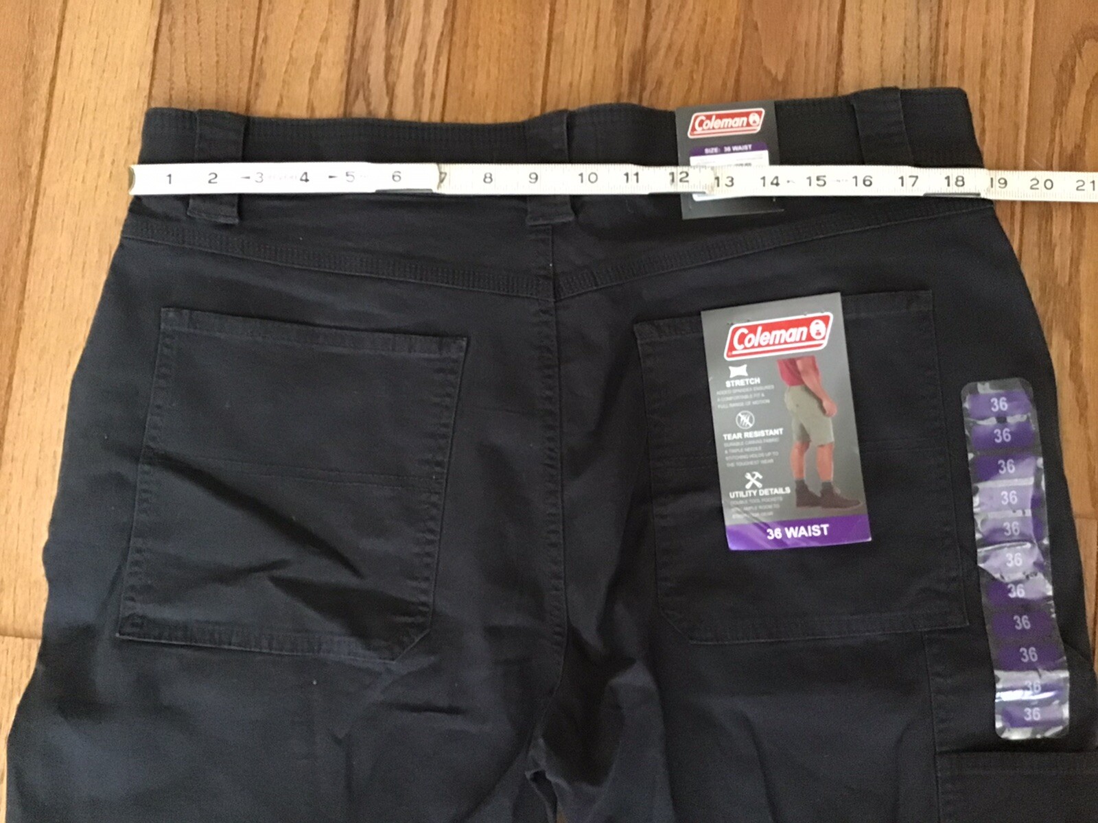 New Coleman Workwear Utility Short 36 Phantom GrayStretch Tear