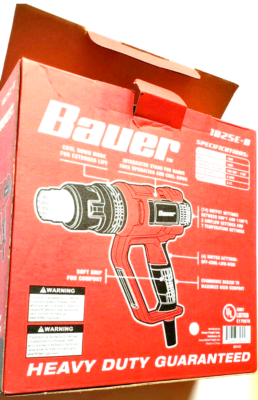 Pistolet à Air Chaud Bauer 1600W – Double Vitesse, 14 Réglages De Température – 110V – Neuf