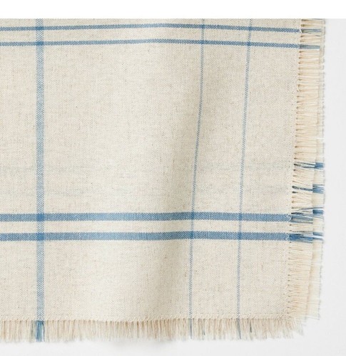 THRESHOLD Studio McGee Blue Striped Plaid Cloth Napkins Set/4 New - Picture 2 of 4