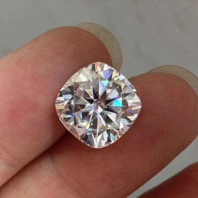 1.00 ctw D/FL Cushion Cut 6 mm Loose Moissanite With Certificate