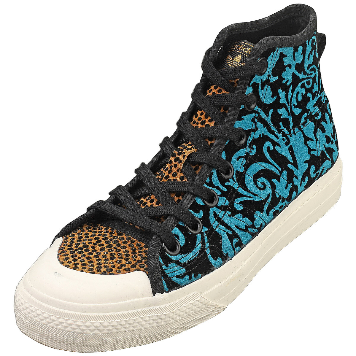 adidas Nizza Hi Rf Mens Fashion Trainers in Black Multicolour UK