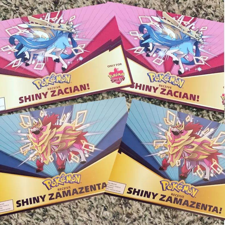 ✨Shiny Zacian & Zamazenta GAMESTOP Event Rusted Sword & Shield ✨ UNTOUCHED