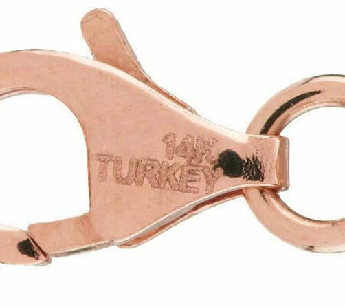 Collar Cadena Círculo Entrelazado Graduado Real Oro Rosa 14K 18" 20" Foto 4 de 4