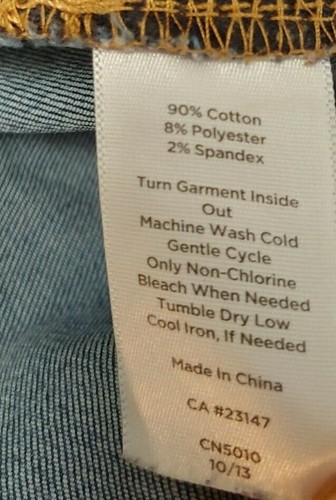 Pantalones de mezclilla Talbots para mujer talla 6 firma corta cremallera tobillo lavado ligero ajustados elásticos - Imagen 6 de 6