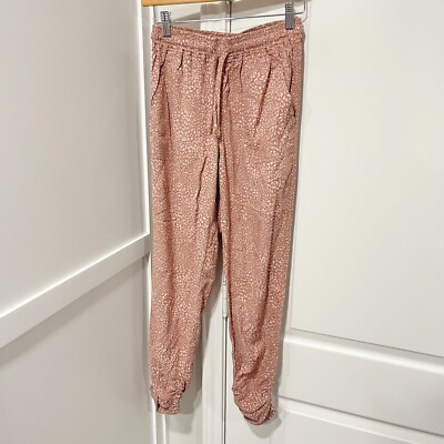 Thread & Supply Pants Womens XS x 27'' Inseam Mauve Leopard Jogger Pant JG105BF