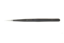 140 7 2mm Black Anti-static Stainless Steel Sharp Tip Long Tweezer