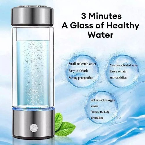 Portable Hydrogen Rich Alkaline Water Ionizer Generator Water Bottle 420ml USB - Picture 6 of 14