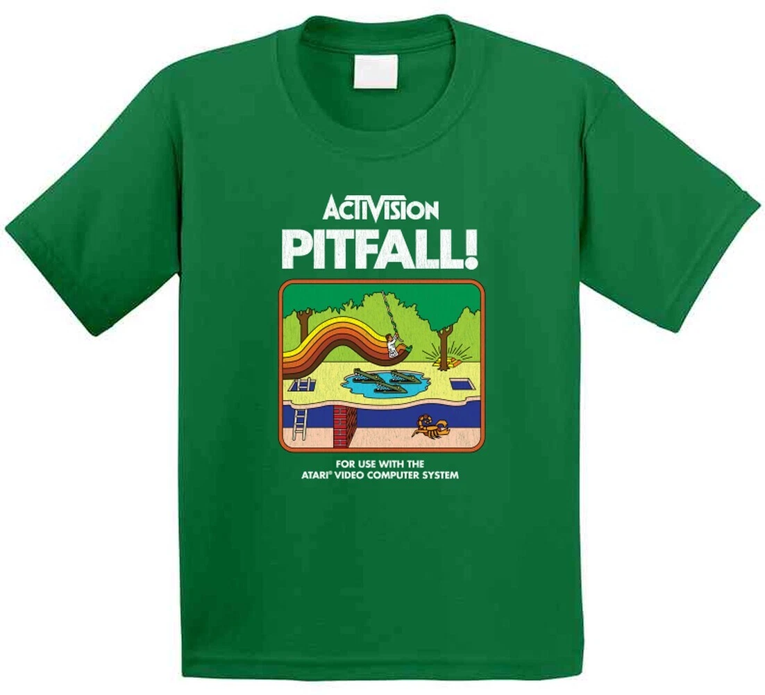 Pitfall 3D T-Shirt, Classic Video Game Retro 1980s
