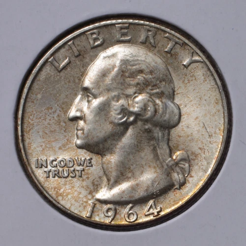 1964-D 25C Washington Quarter UNC+ Original Condition 90% Silver* (actual coin)