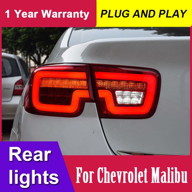 For Chevrolet Malibu Dark / Red LED Rear Lamp LED Tail Lights Assembly