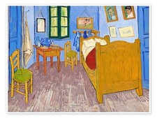 Bedroom in Arles Van Gogh Retro Poster Print D�cor Art Picture A4