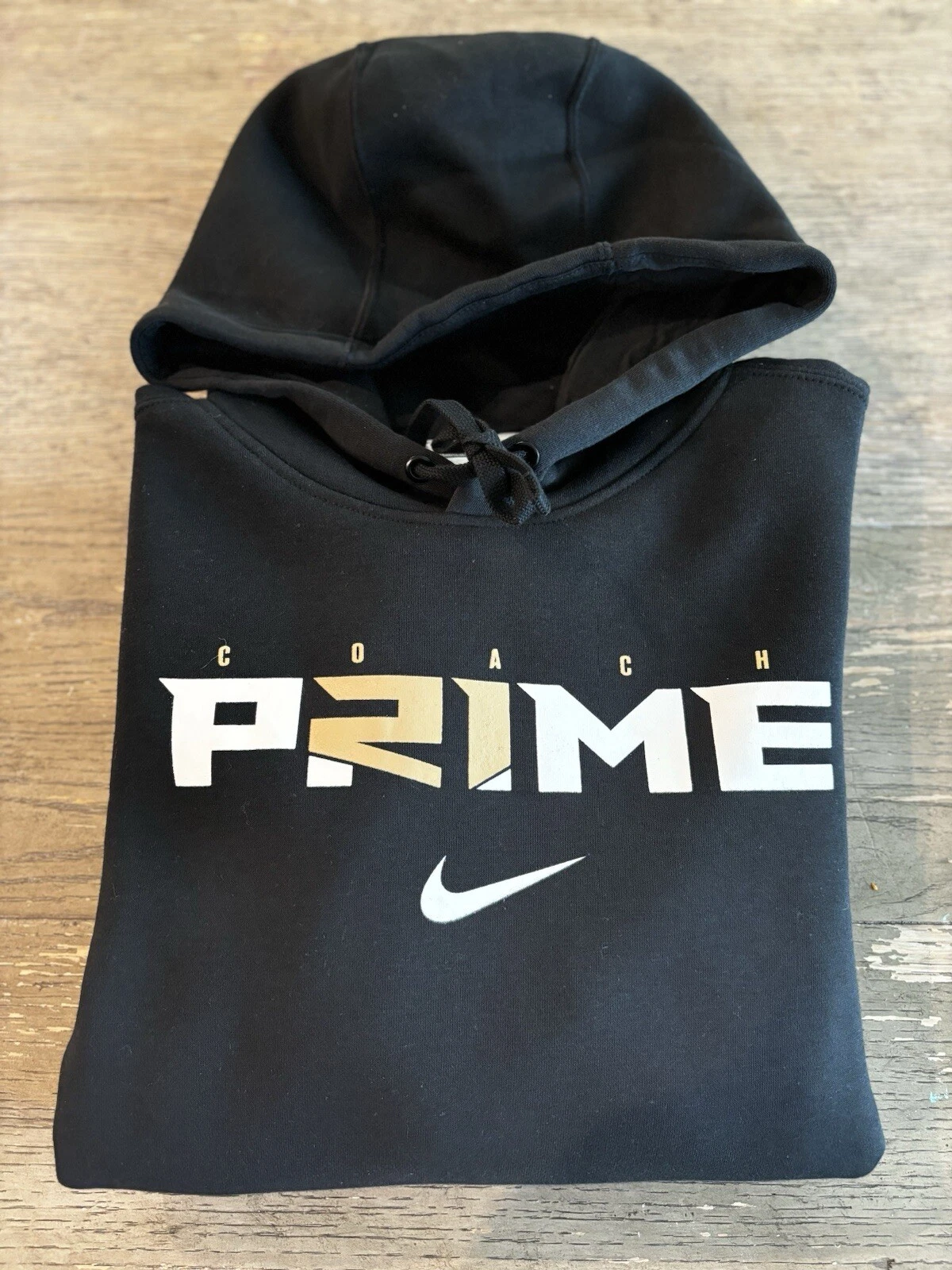 Felpa con cappuccio Nike Colorado Buffaloes Coach Prime Deion Sanders uomo piccola nuova con etichetta