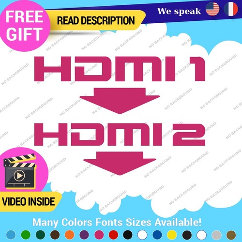 Fits HDMI 1 2 Port Exhaust Sticker Decal Vinyl Bumper Civic SI Silverado Dual 10 - Picture 9 of 52