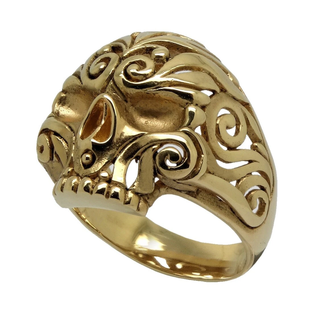 Skeletons & Skulls Yellow Gold Rings for Men