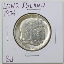 1936 50C Long Island Commemorative Half Dollar in BU Condition #11190