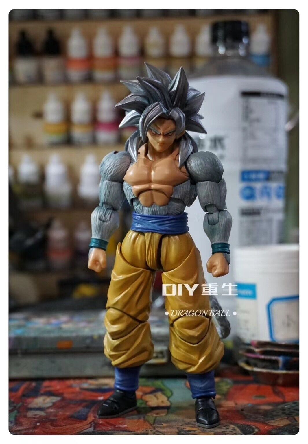 Toy Makeover) Boneco do Goku Ssj4 - Dragon Ball Super - Custom SHF