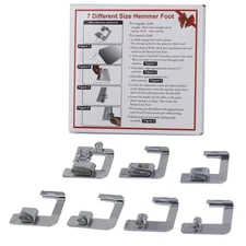 Rolled Hemmer Presser Feet for Brother Singer Janome Sewing Machine 7pcs in 1Set
