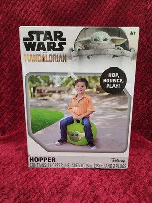 Star Wars The Mandalorian Green Hopper Sit On And Bounce Ball With Handle NEW