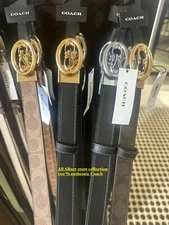 BN COACH Signature~Solid Buckle Cut To Size Belt, 25 Mm CZ444~CZ196