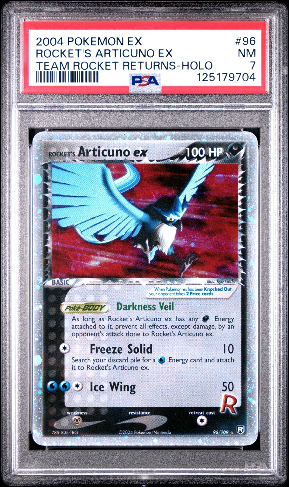 2004 Pokemon EX Team Rocket Returns #96 Rocket's Articuno EX HOLO PSA 7