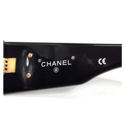 Auth CHANEL Black Vintage CC Sunglasses +Case 1450 | eBay