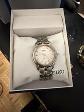 Seiko Mens Kinetic SLB002 Analog Stainless Steel Wristwatch