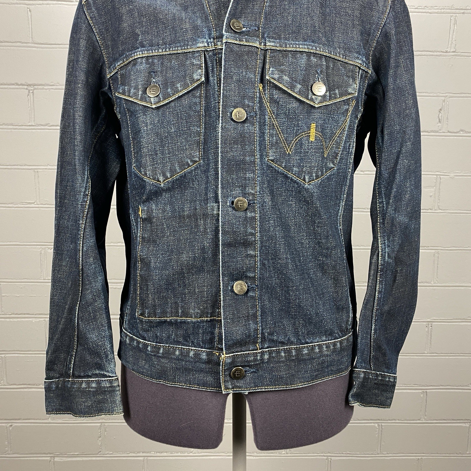 Edwin E-Function Blue Denim Jacket Cotton Made in… - image 8