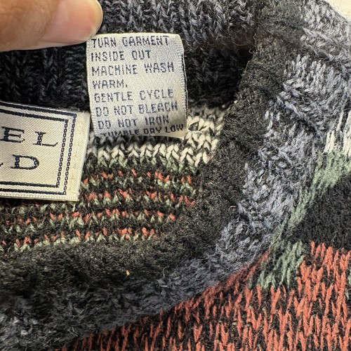 Michael Gerald Sweater Mens XL Multicolor Acrylic Geometric Grandpacore Vintage - Picture 8 of 8