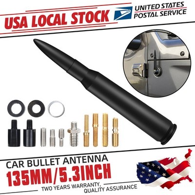 50 Cal Caliber Bullet Car Aluminum Short Antenna 5.3'' Kit for Ford Explorer
