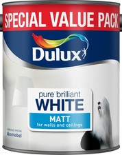 Dulux Matt Smooth  Creamy Emulsion Walls  Ceilings Paint 2.5L Colours