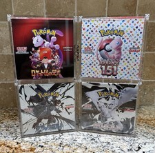 4x Pokemon Booster Box Acrylic Display Case Japanese Magnetic US Seller