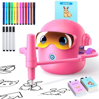 Drawing Robot for Kids with 100 Cards, Montessori Painting Learning Toys for ...