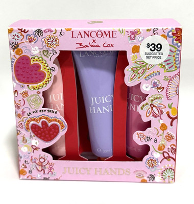 Lancome x Barbara Cox Hands Cream Juicy Hands Trio Set Limited Edition