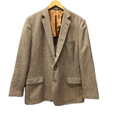 Brooks Brothers Sport Coat Mens 46L Wool 1818 Fitzgerald Brown Plaid Blazer