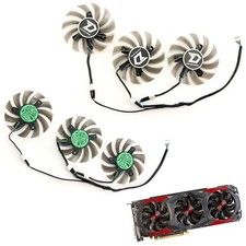 Set of 3 Fan Cooler Fan For DATALAND RX480 8GB Red Devil GA81B2U Graphics Card