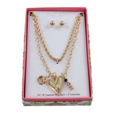 Laundry by Shelli Segal Gold Tone Necklace & Earring Gift Set #LN69