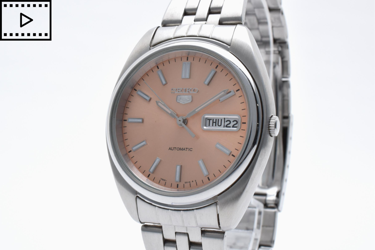 SEIKO5 ブラウン文字盤　7S26-0430 稼働良品 Yahoo!オークション -「7s26-0430」の落札相場・落札価格