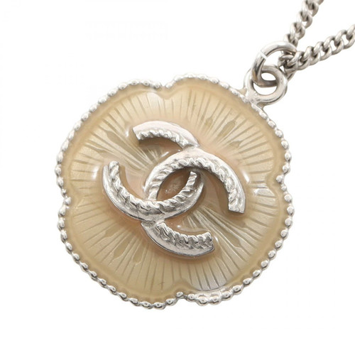 CHANEL Cocomark Necklace Jewelry Stainless Steel Silver Authentic From Japan