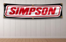 Simpson Garage banner fans Banner Flag 2x8ft Garage Wall Art & Outdoor workshop
