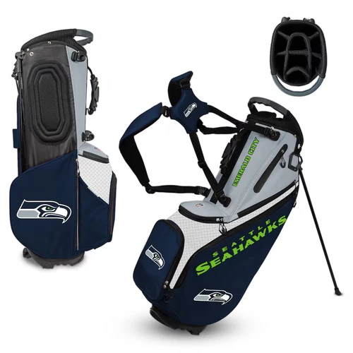 WinCraft Seattle Seahawks Back Nine Stand Golf Bag - Thumbnail 4
