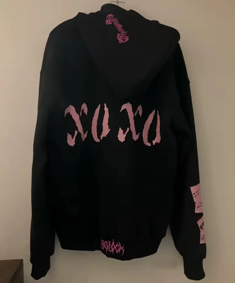 Vintage Y2k Black XoXo Hoodies Women Grunge - Image 4 of 4