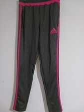 Adidas Climalite Women's Black Fitted Yoga Workout Pants w/Leg Pocket - Size L