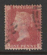 1857 1d PENNY RED STAR C10 PLATE 59 LETTERS   L - H    NICE/FINE USED