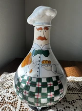 Bella Casa by GANZ ** FAT CHEF  - Bread ** Ceramic Cruet Cooking Bottle - RARE