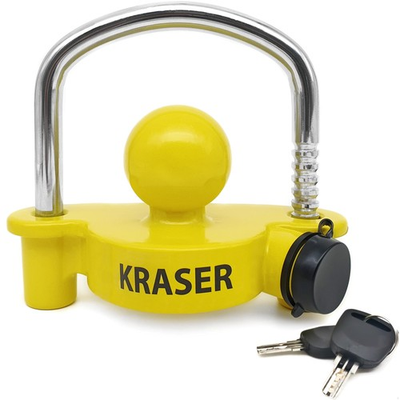 #ad KRASER KR815 Trailer Coupler Lock Anti Picking Anti Drilling Curved High Sec... $54.23